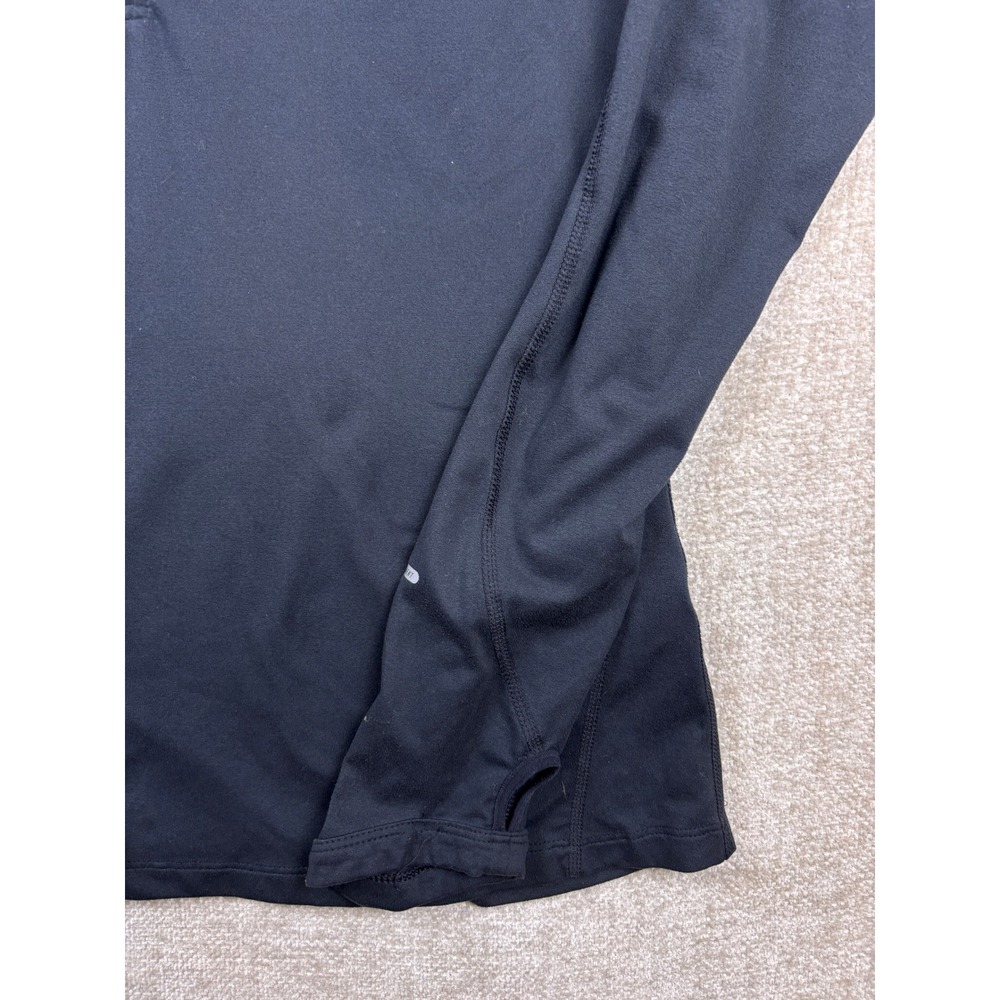 Nike Running Womens Dri-FIT 1/4 Zip Pullover Black Medium Reflective Thumbholes - Picture 4 of 8